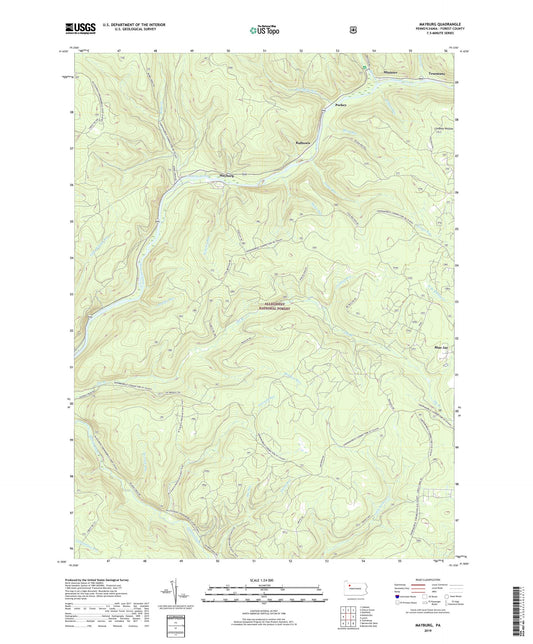 Mayburg Pennsylvania US Topo Map Image