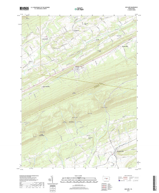 McClure Pennsylvania US Topo Map Image