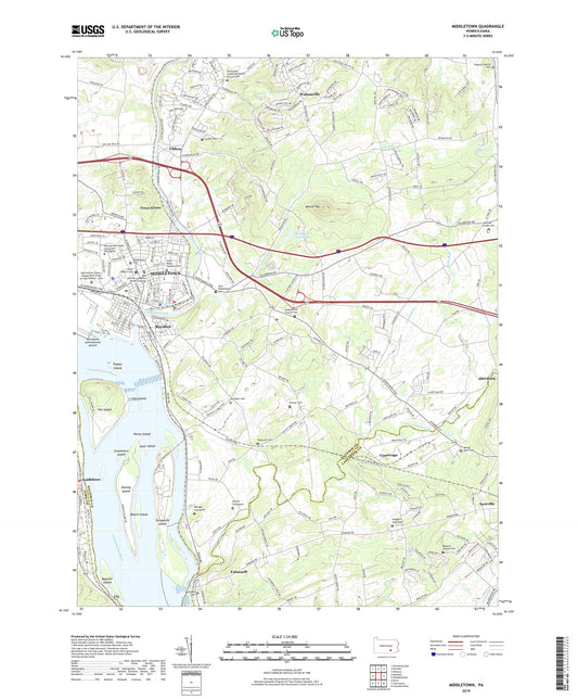 Middletown Pennsylvania US Topo Map Image