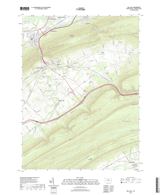 Mill Hall Pennsylvania US Topo Map Image