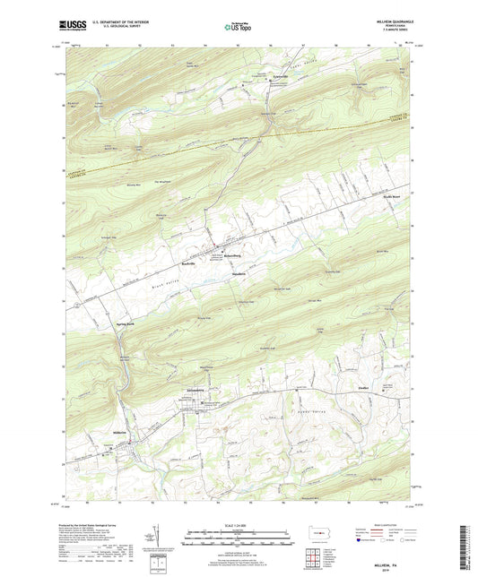 Millheim Pennsylvania US Topo Map Image