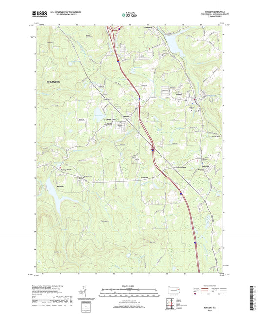 Moscow Pennsylvania US Topo Map Image