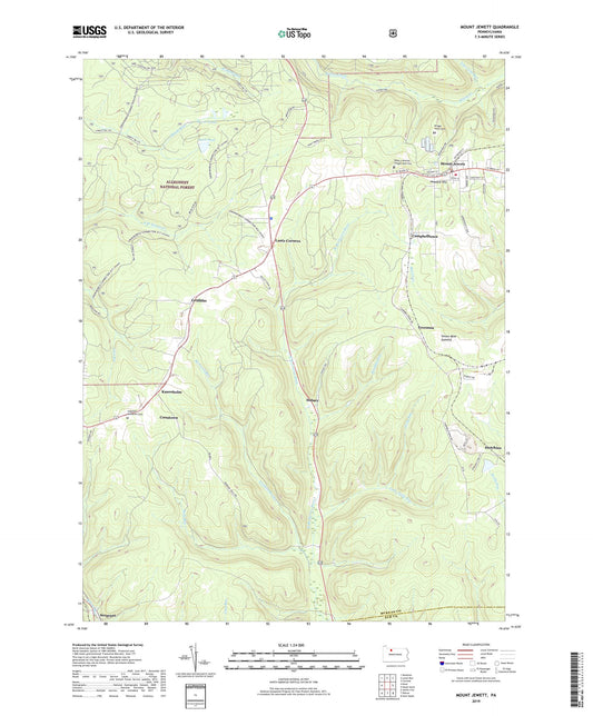 Mount Jewett Pennsylvania US Topo Map Image