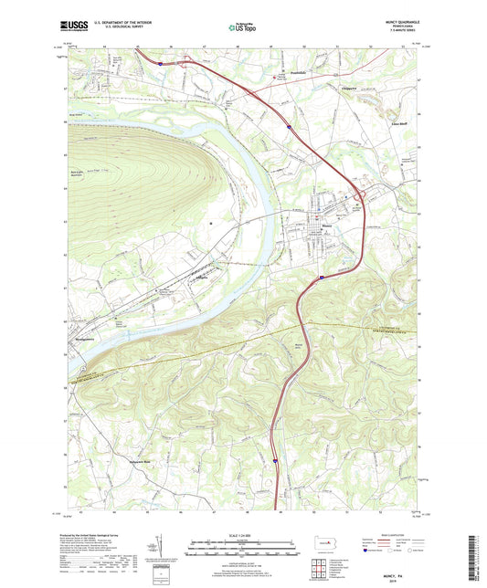 Muncy Pennsylvania US Topo Map Image