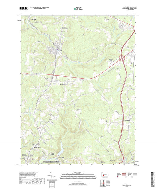 Nanty Glo Pennsylvania US Topo Map Image