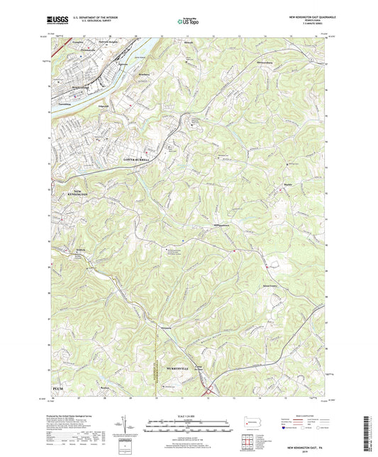 New Kensington East Pennsylvania US Topo Map Image