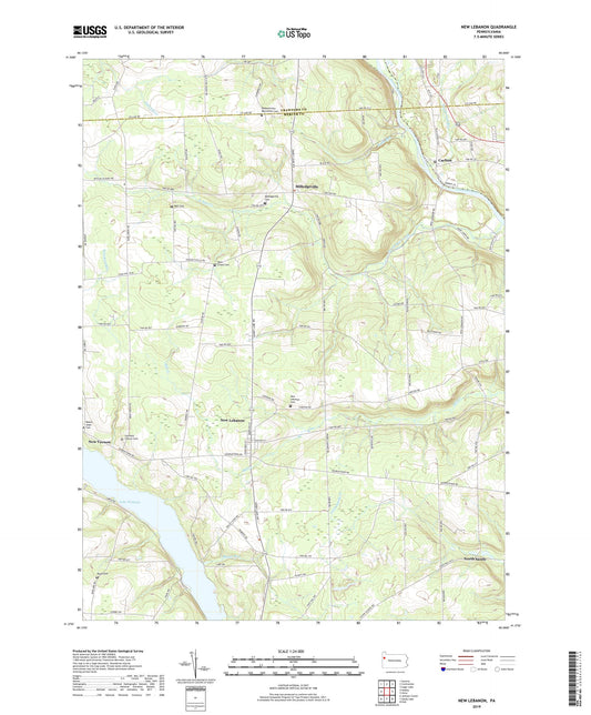 New Lebanon Pennsylvania US Topo Map Image
