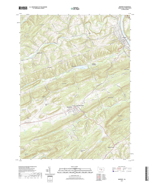 Newport Pennsylvania US Topo Map Image