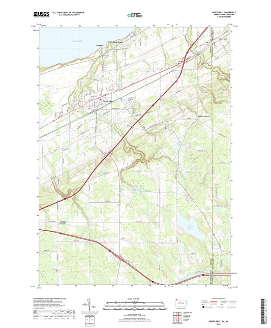 North East Pennsylvania US Topo Map Image