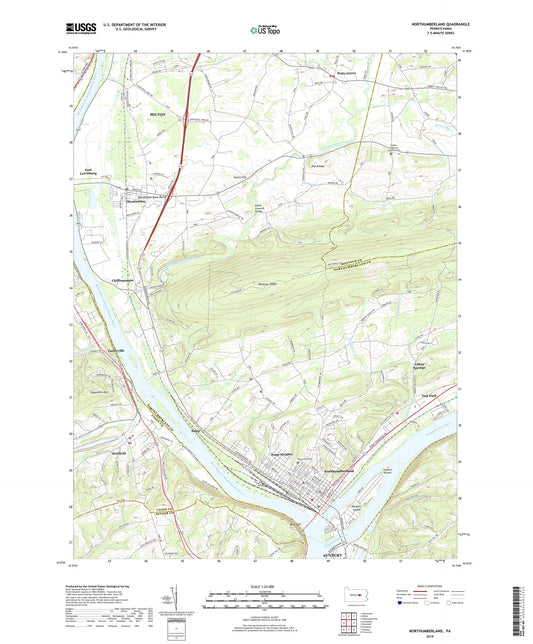 Northumberland Pennsylvania US Topo Map Image