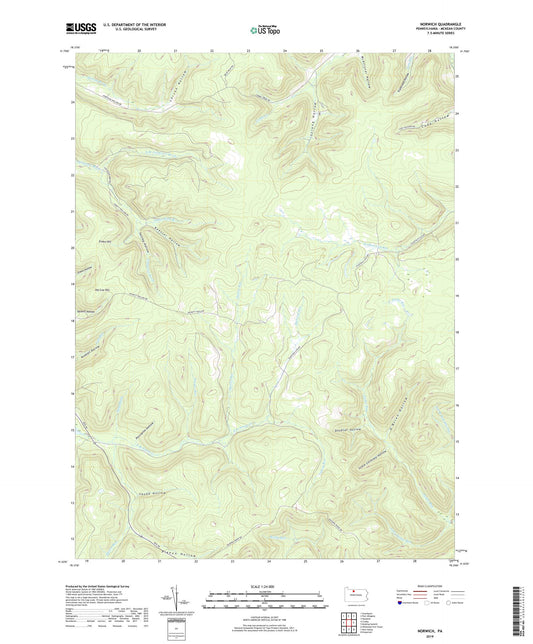 Norwich Pennsylvania US Topo Map Image