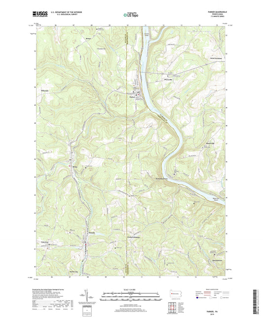 Parker Pennsylvania US Topo Map Image