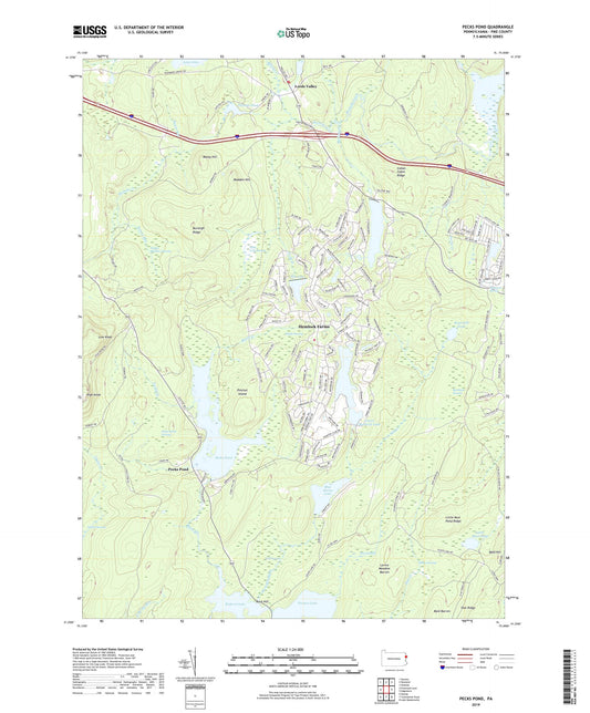 Pecks Pond Pennsylvania US Topo Map Image