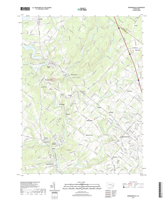 Perkiomenville Pennsylvania US Topo Map Image