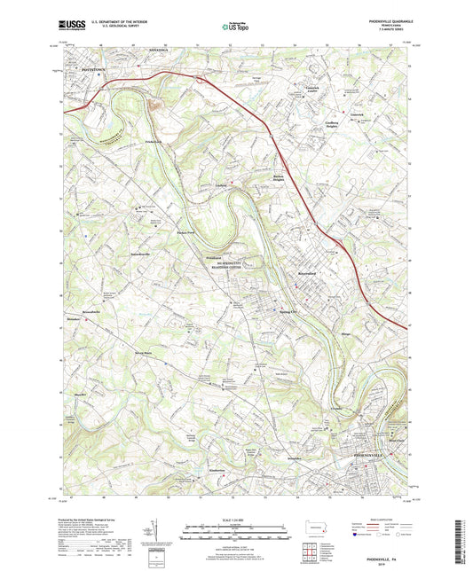 Phoenixville Pennsylvania US Topo Map Image