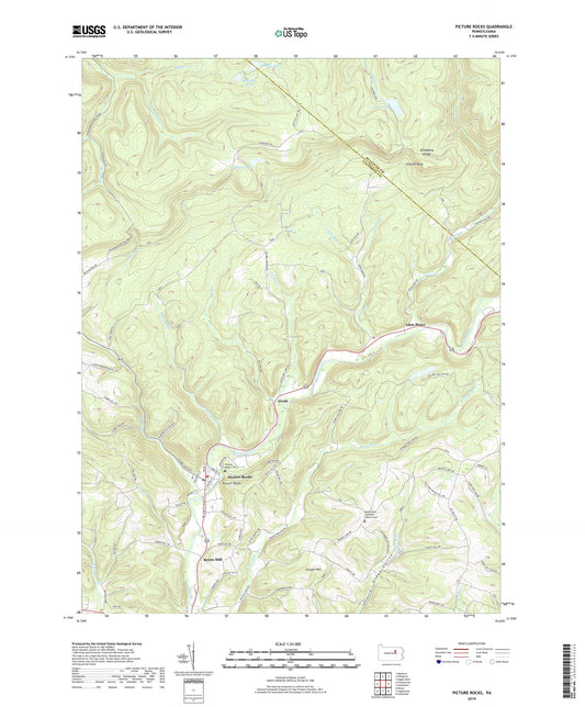 Picture Rocks Pennsylvania US Topo Map Image