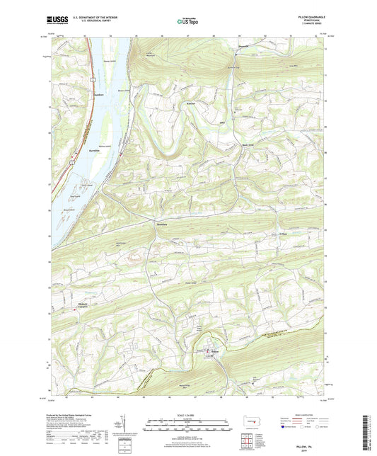 Pillow Pennsylvania US Topo Map Image