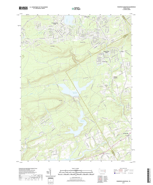 Pohopoco Mountain Pennsylvania US Topo Map Image