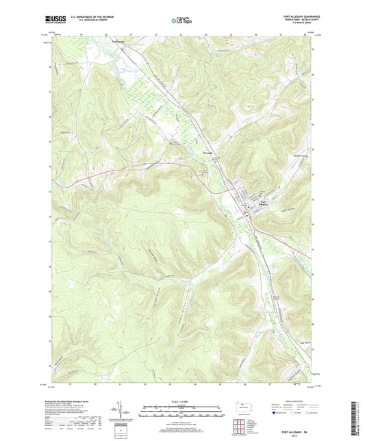 Port Allegany Pennsylvania US Topo Map Image