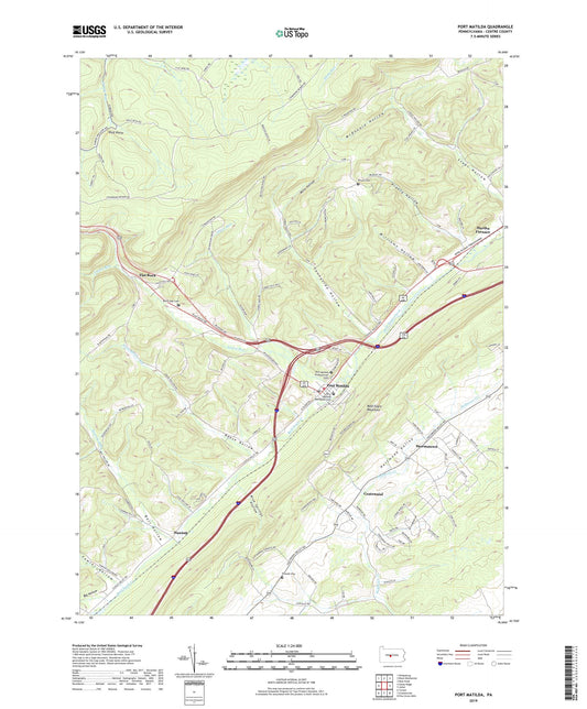 Port Matilda Pennsylvania US Topo Map Image