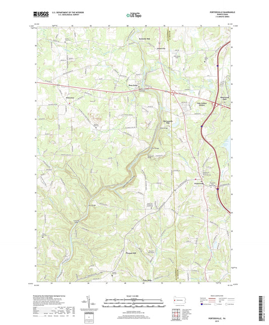 Portersville Pennsylvania US Topo Map Image