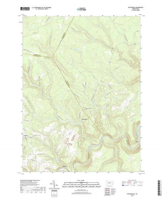 Pottersdale Pennsylvania US Topo Map Image