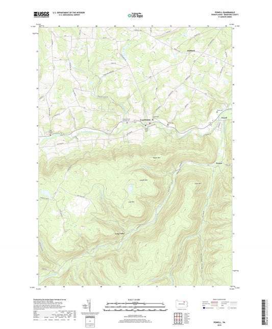 Powell Pennsylvania US Topo Map Image