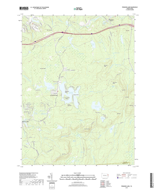 Promised Land Pennsylvania US Topo Map Image