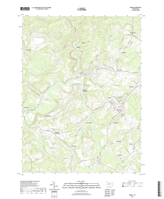 Ramey Pennsylvania US Topo Map Image