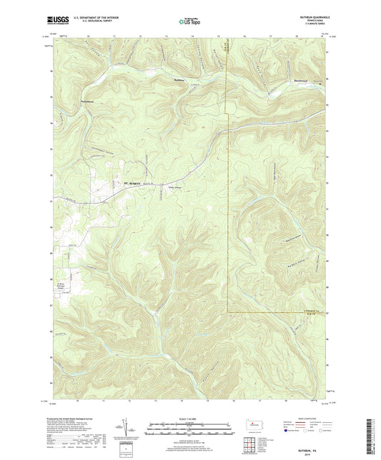 Rathbun Pennsylvania US Topo Map Image