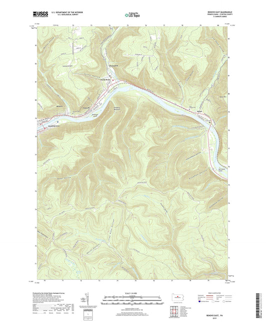 Renovo East Pennsylvania US Topo Map Image