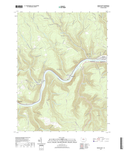 Renovo West Pennsylvania US Topo Map Image