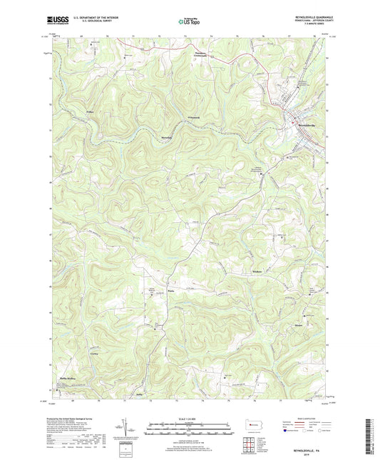 Reynoldsville Pennsylvania US Topo Map Image