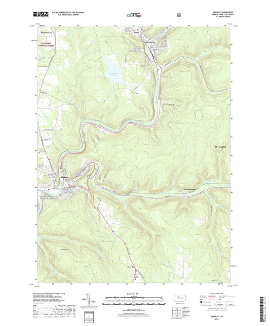 Ridgway Pennsylvania US Topo Map Image