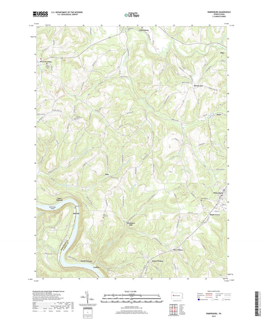 Rimersburg Pennsylvania US Topo Map Image