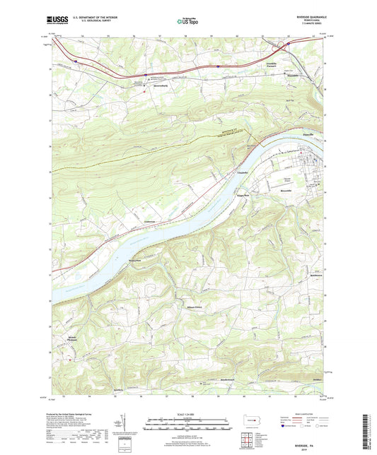 Riverside Pennsylvania US Topo Map Image