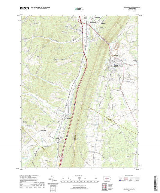 Roaring Spring Pennsylvania US Topo Map Image