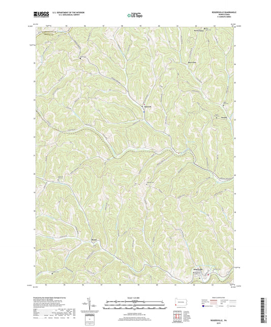 Rogersville Pennsylvania US Topo Map Image