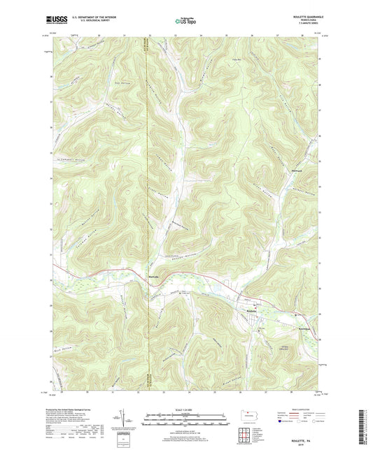 Roulette Pennsylvania US Topo Map Image