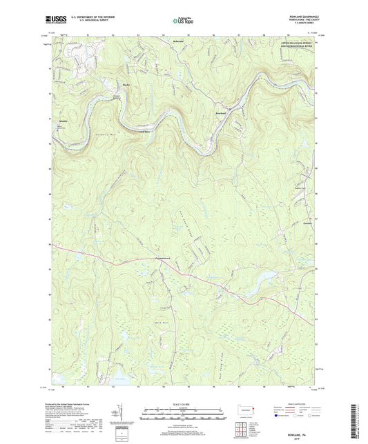 Rowland Pennsylvania US Topo Map Image