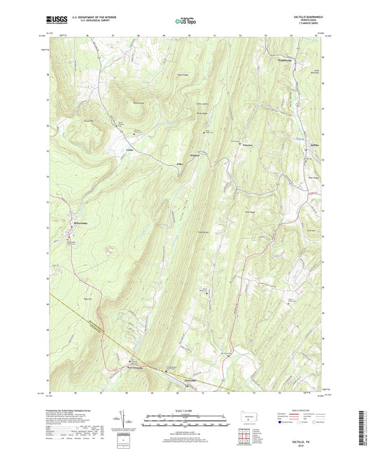 Saltillo Pennsylvania US Topo Map Image