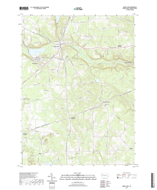 Sandy Lake Pennsylvania US Topo Map Image