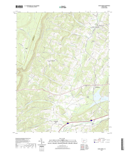 Schellsburg Pennsylvania US Topo Map Image