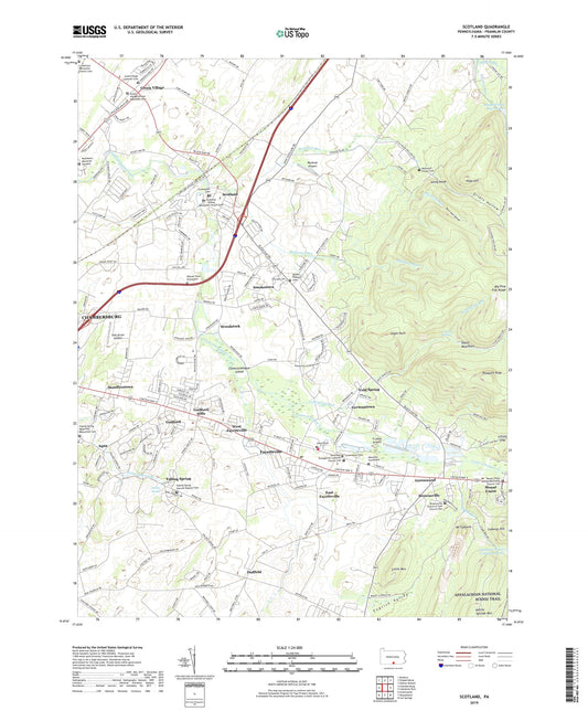 Scotland Pennsylvania US Topo Map Image