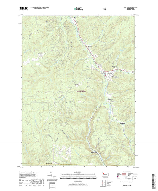 Sheffield Pennsylvania US Topo Map Image