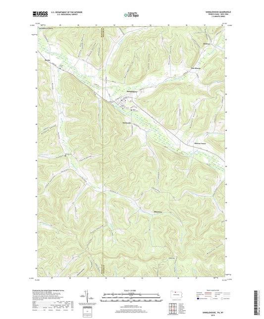 Shinglehouse Pennsylvania US Topo Map Image