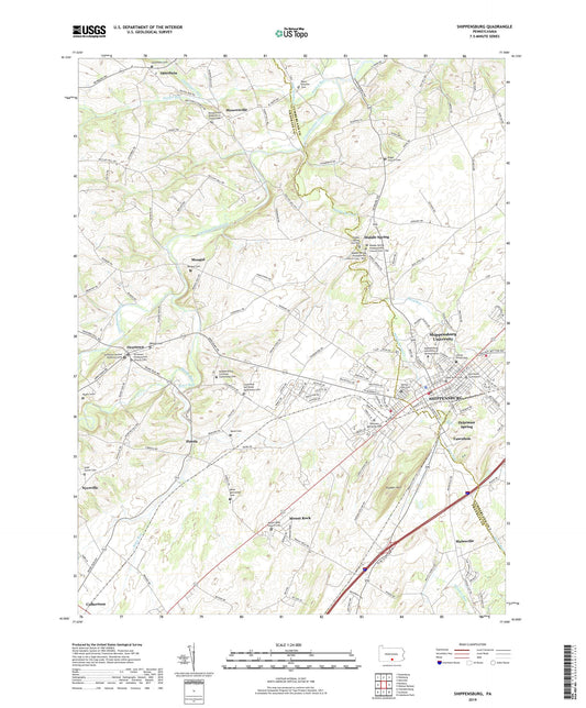 Shippensburg Pennsylvania US Topo Map Image