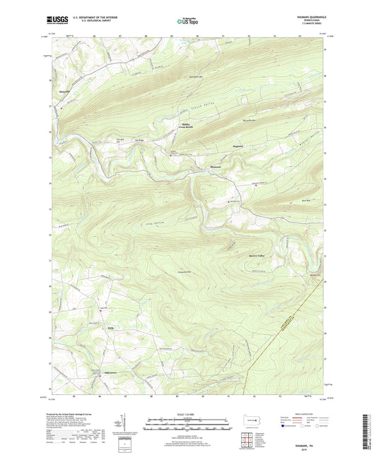 Shumans Pennsylvania US Topo Map Image