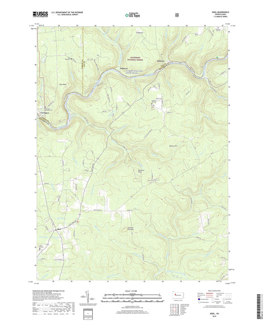 Sigel Pennsylvania US Topo Map Image