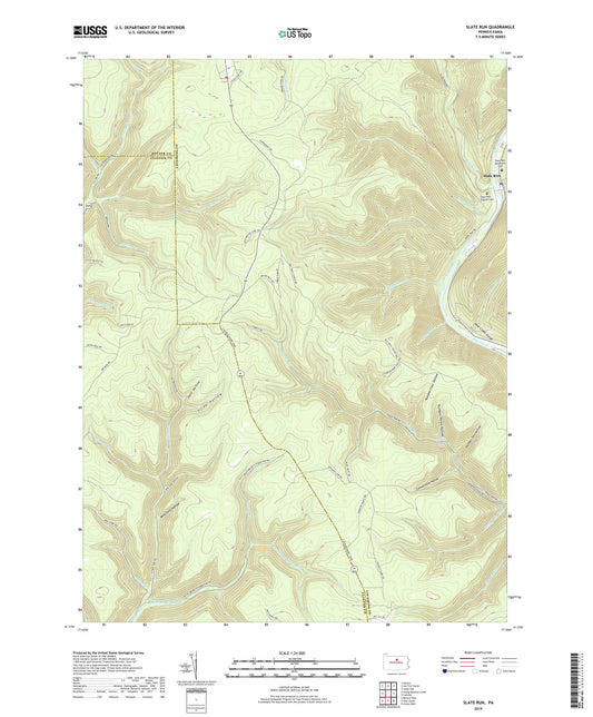 Slate Run Pennsylvania US Topo Map Image